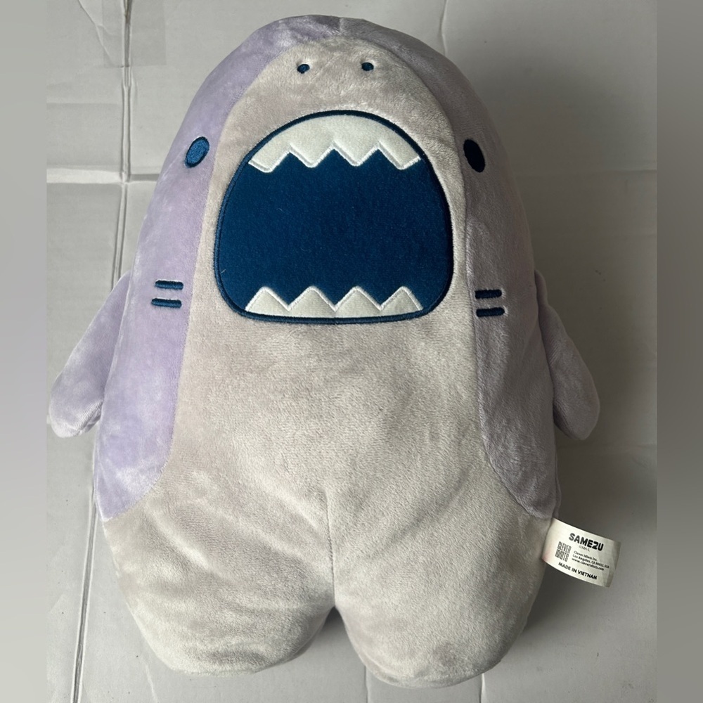 Purple Grey 15” Shark Plush Stuffed Animal Toy